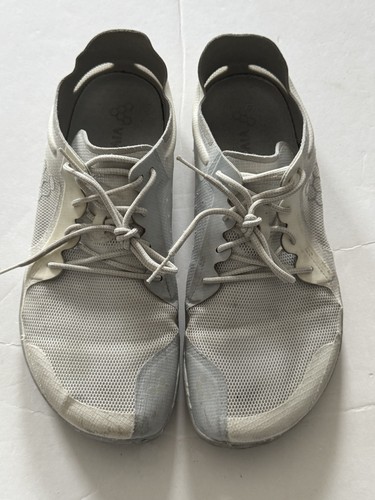 Vivobarefoot Men's Size 41 White Gray Primus Lite II Bio Sneakers