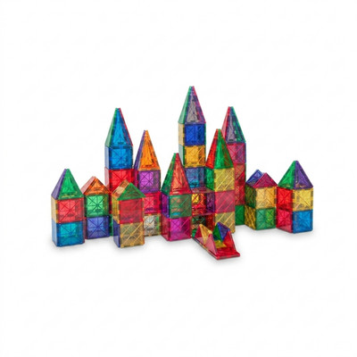 Magnetische Fliesen 100 Stück Bauset Pädagogisches 2D 3D Konstruktionsspielzeug UK