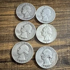 1951 & 1955 Washington Quarter 25C Circulated Silver US Coins Lot