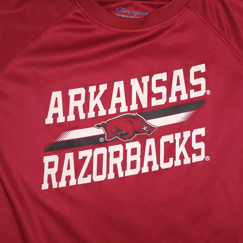 Camiseta Arkansas Razorbacks Juvenil Grande Roja NCAA Baloncesto Poliéster Campeón Camiseta Foto 4 de 4