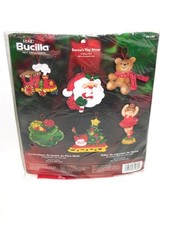 Bucilla Santa's Toy Shop Christmas Ornament Felt Applique Kit NEW Ballerina Bear
