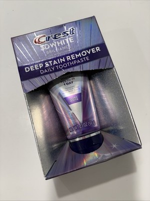 Crest 3DWhite Brilliance Deep Stain Remover Ultra White Toothpaste 2.1 oz New