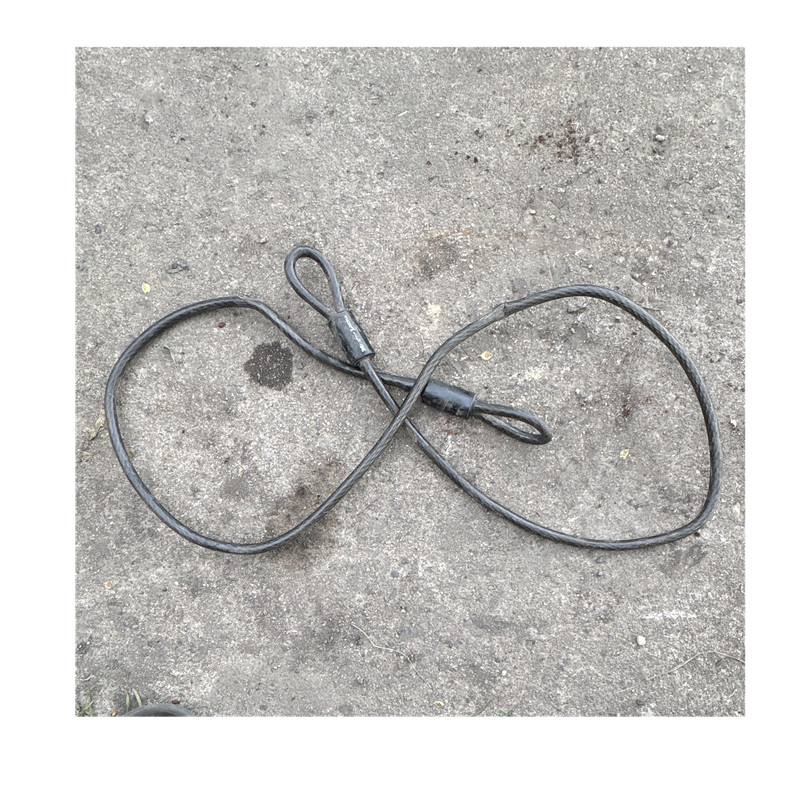 Master lock vinyl-coated braided steel security cable with looped ends