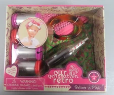 Our Generation Retro Believe in Pink Beauty Set For 18" Dolls New