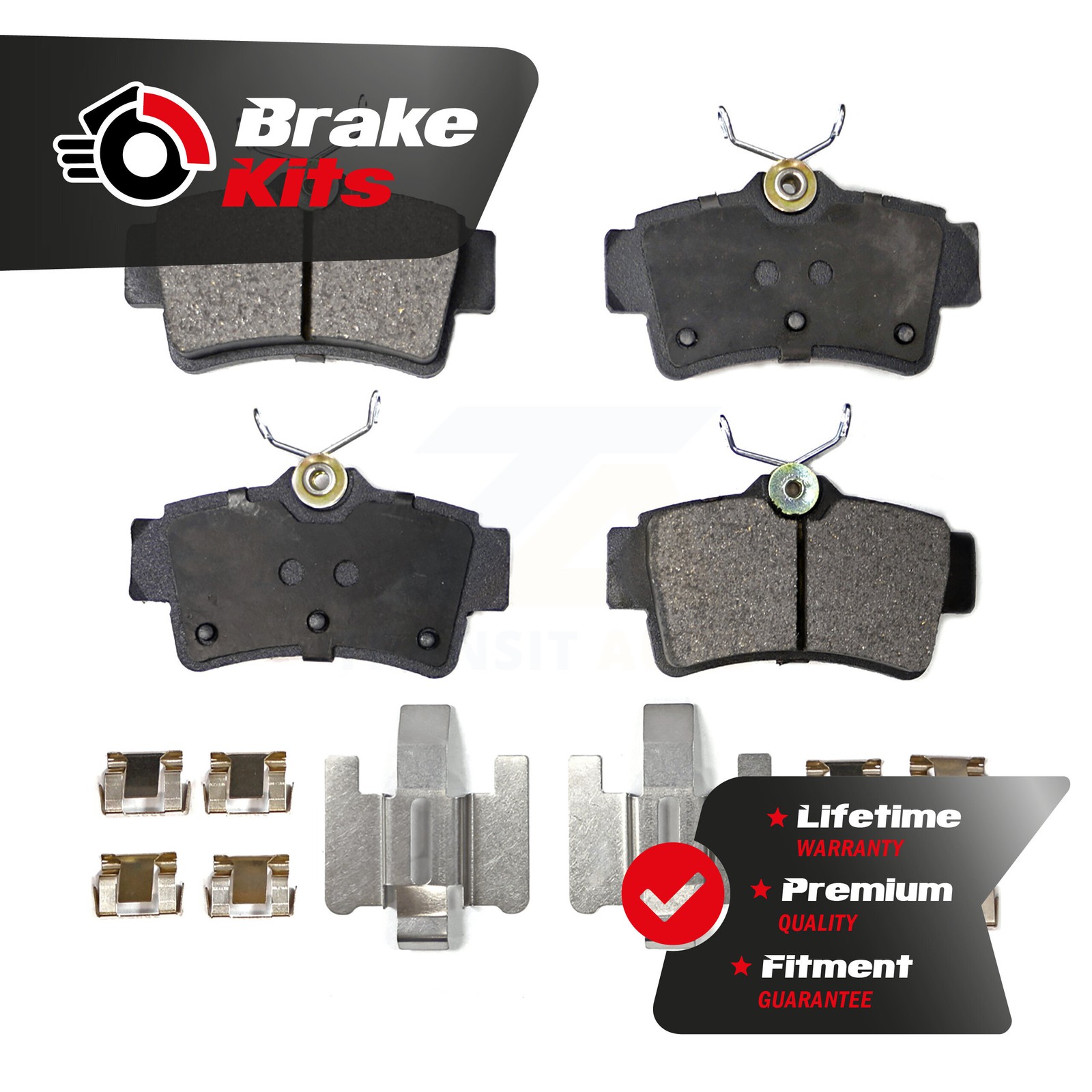 Rear Ceramic Brake Pads For 1994-2004 Ford Mustang Base GT Mach 1 Bullitt GTS