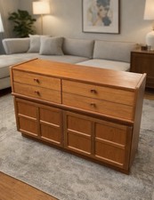 Exceptional Nathan Teak Mid Century Sideboard – 1970s Danish Modern Credenza
