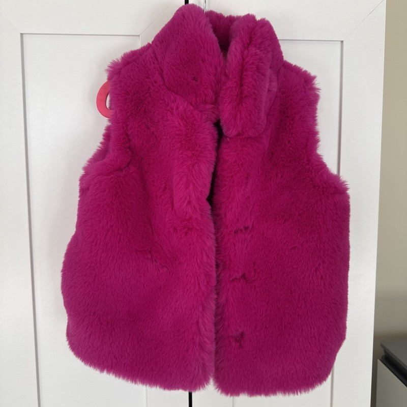Mini Milly Girls Size 5 Hot Pink Faux Fur Vest