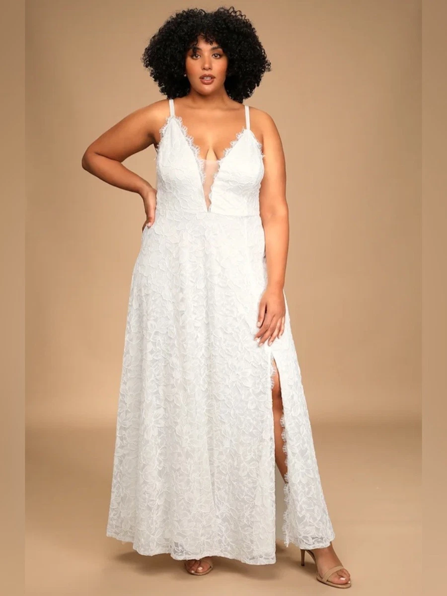 White Plus Size Maxi Wedding Dresses for sale | eBay
