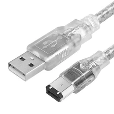 Firewire to USB Adapter Cable 6-Pin IEEE 1394 Male to USB 2.0 Male Converter ...