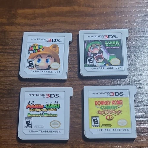 Nintendo 3DS Game Lot: Super Mario 3D Land, Luigi's Mansion, Mario Luigi Saga...