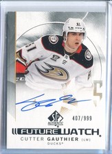 24-25 SP Authentic Future Watch Rookie Auto Cutter Gauthier /999