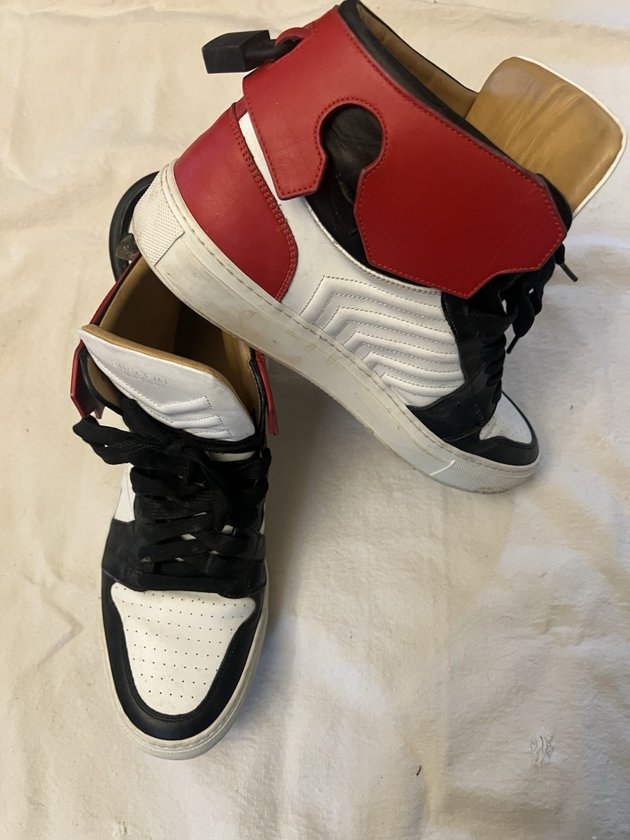 Buscemi Lock W Key High-top Red White Black Sneakers Size 43 US 19) Italy  READ