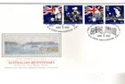 1988 AUSTRALIAN BICENTENARY - LONDON H/S - PPS SILK FDC FROM COLLECTION E43