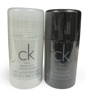 Lot Of 2 - Ck One / Ck Be by Calvin Klein Deodorant Stick 2.6 oz / 75g Brand New