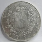 ITALY Kingdom 5 Lire 1876 R VF XF Rome silver King Vittorio Emanuele Crown #F18