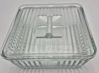 Anchor Hocking 1932 Design Ribbed 9x9 Refrigerator/Baking Dish & Lid Vintage
