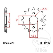 36005-Fine gear transmission pinion 15T P-420 Ø15.5/17MM compatible with HONDA C
