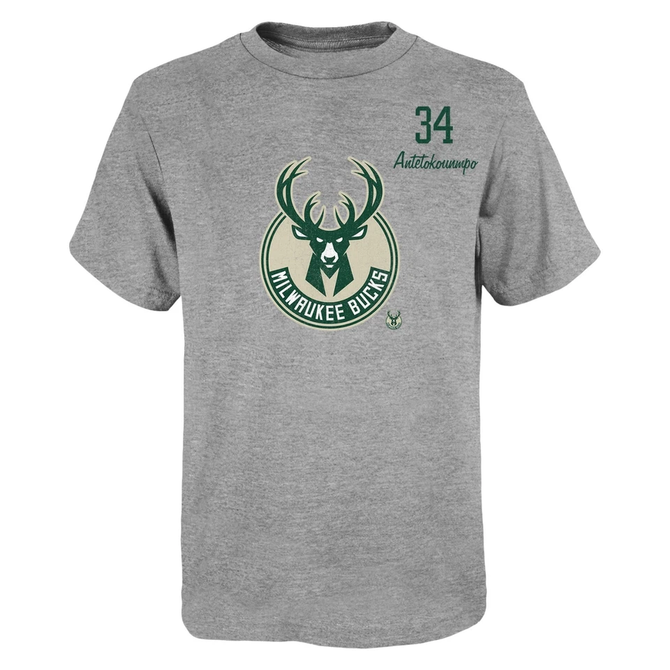 NBA T-Shirt Milwaukee Bucks Giannis Antetokounmpo Distressed Basketball Shirt - Bild 1 von 1