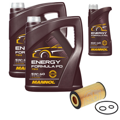 FEBI BILSTEIN Ölfilter 11L MANNOL Energy Formula PD 5W-40 für Mercedes-Benz