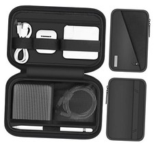 Electronic Organizer Accessory Pouch for MacBook Charger, Cables, 8 inch Black