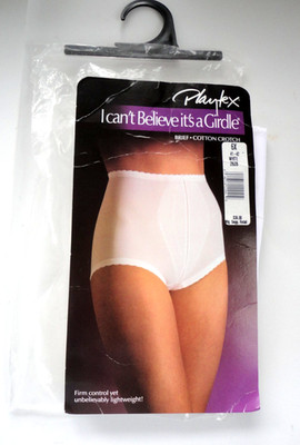 PLAYTEX  I Can't Believe It's A Girdle Brief Vintage Plus SZ 6X  41-42 White NIP