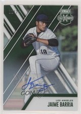 2017 Panini Elite Extra Edition Emerald Auto 22/25 Jaime Barria #100 Auto 0f8