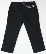 NWT Gloria Vanderbilt Women's Amanda Jeans Size 18W Short Black Slimming Soft