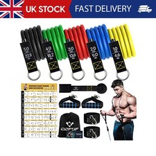 COFOF Resistance Bands Set with Handles, Exercise Bands Stackable up to 150lbs,