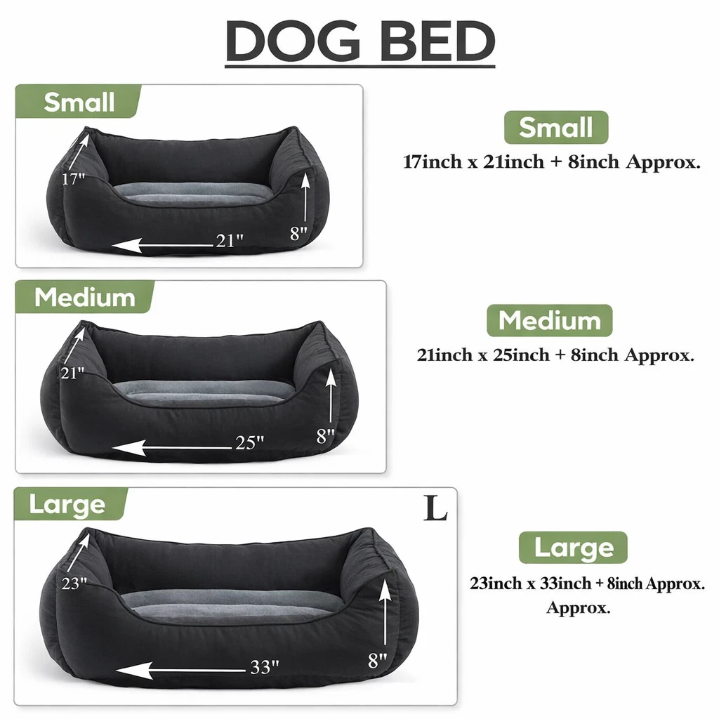 Dog Bed For Small Medium Large Pet Fluffy Calming Puppy Washable Warm Comfy Bed