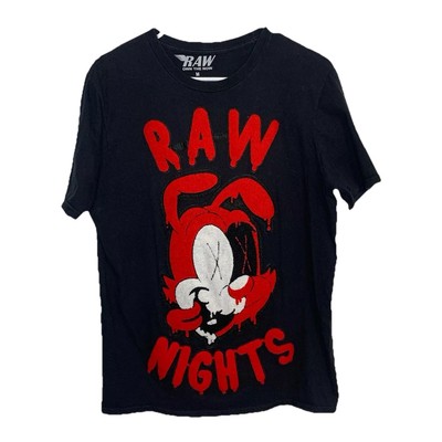 Rawyalty Size M RAW Nights Black Red Chenille Crew Neck - Heavy Metal