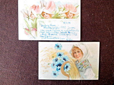 FRANCES BRUNDAGE Postkarten 2 Original Tucks Karten 1903