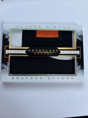 14-15 Panini Anthology Paired Pieces Dual Patch Claude Giroux Brayden Schenn /49