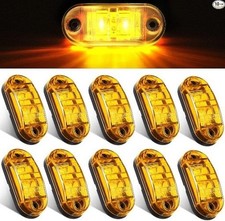 10 Pcs 2.5 Inch Led Trailer Lights 2 Diode Waterproof Led Trailer Color Amber