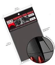Scale Motorsport 1/12 Carbon Fiber Twill Weave Black on Pewter Decals