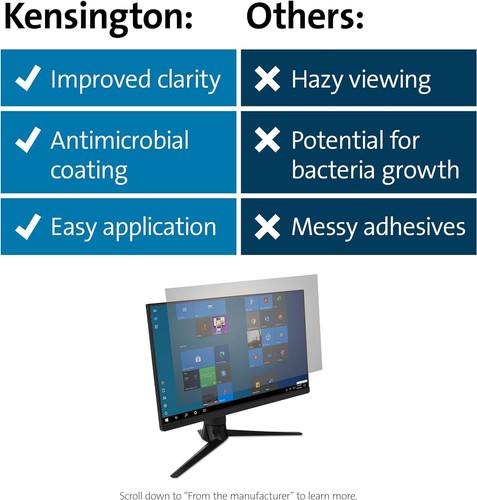 Kensington Anti Glare Computer Screen Filter - Anti-Glare and Blue Light Reducti - 第 6/7 張圖片