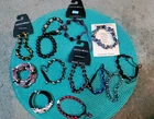 Vintage Bracelets Costume Jewelry Lot of 14 Stretchy, Wrap And Slider Bracelets