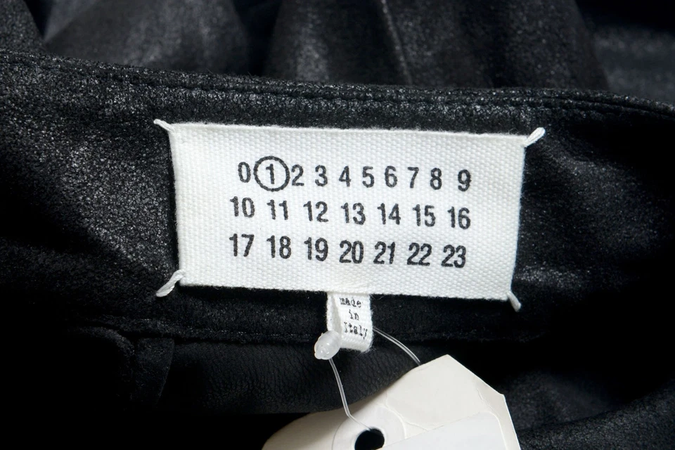 Maison Margiela 1 100% Leather Black Women's Pleated Skirt US M IT 42 - Image 4 of 4