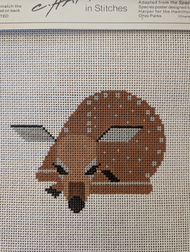 Charley Harper Hand Painted Needlepoint Canvas - FAWN CH-F011 - New - Image 2 of 4