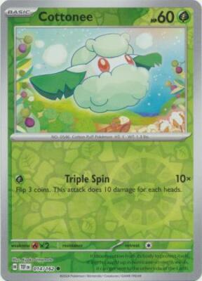 COTTONEE 014/162 TEMPORAL FORCES POKEMON (REVERSE HOLO, NM)