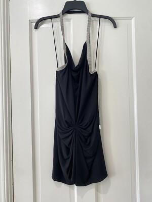 Zara rhinestone halter draped dress LIMITED EDITION Nwt | eBay
