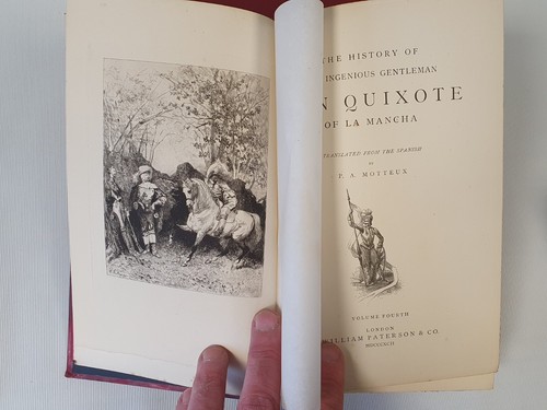 Don Quixote 4 Volumes Motteux Cervantes 37 Etchings 1892 - Picture 22 of 24