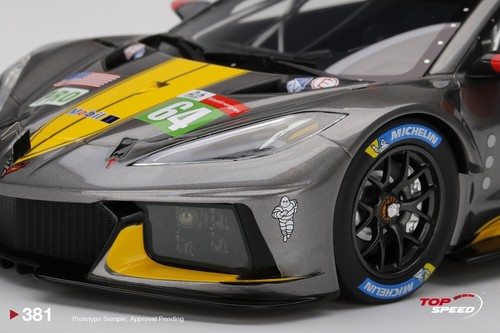 CORVETTE C8.R NO.64 CORVETTE RACING 2021 LE MANS 24HR - TOPSPEED TS0381 1/18 - Picture 4 of 6