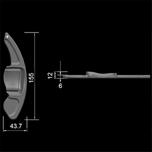 Alloy Add-On Steering Wheel DSG Paddle Shifters Extension For VW Touareg 2011-17 - Picture 6 of 8