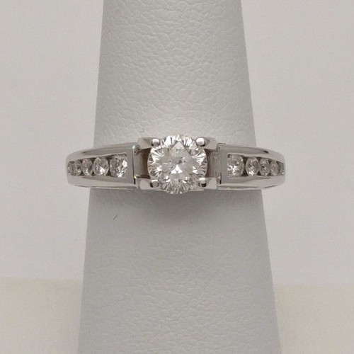 Sitara .78ct EGL Round Diamond .55ctw Diamonds 18k White Gold