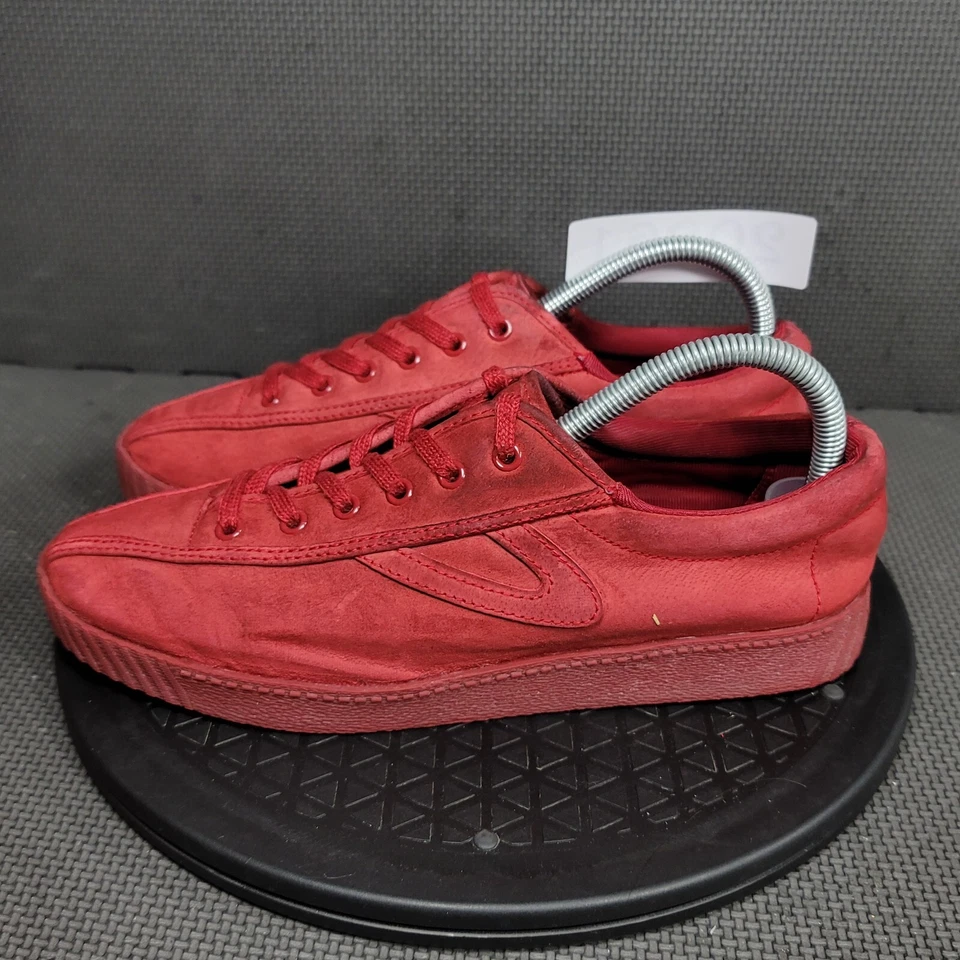 Tretorn Nylite 3 Plus Zapatos Mujer Talla 8.5 Rojo Gamuza Zapatillas bajas Foto 3 de 4