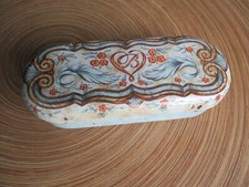 Brighton Metal heart print Eyeglass Sunglass Case 7" long hard shell