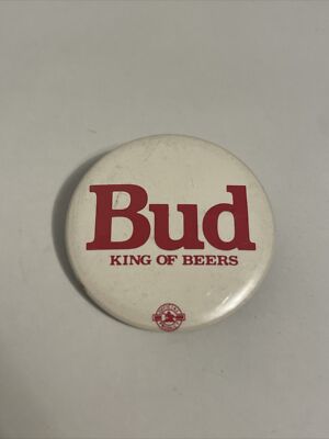 Vintage Budweiser Metal Pin Bud King Of Beers Advertising USA