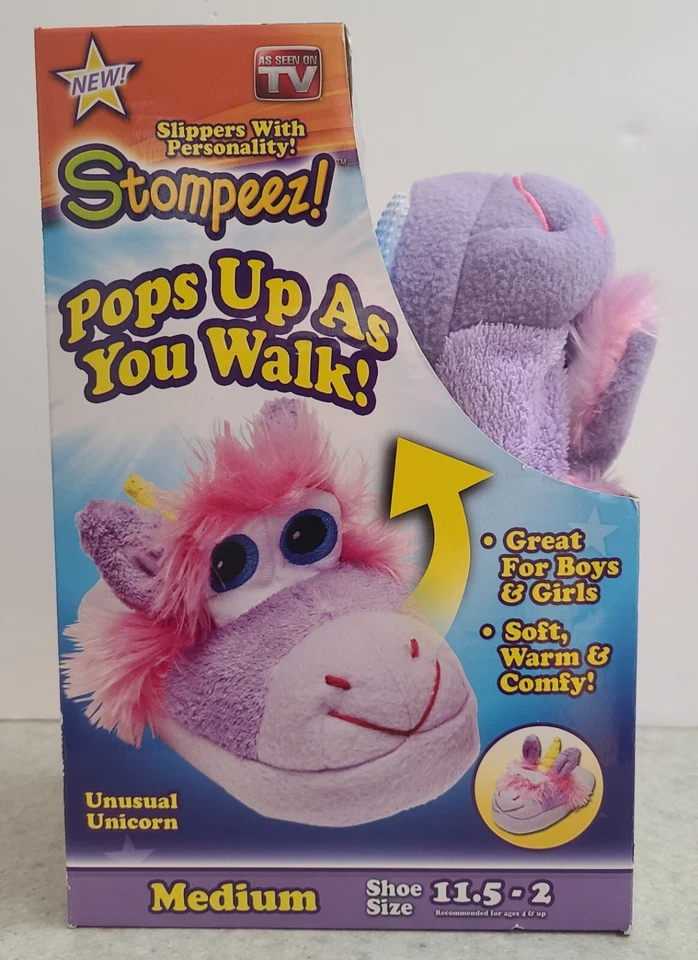 Stompeez! Zapatillas Unicornio Inusual Medianas 11.5 - 2 Como Se Ve en TV Niños Niñas ¡NUEVAS! Foto 3 de 3