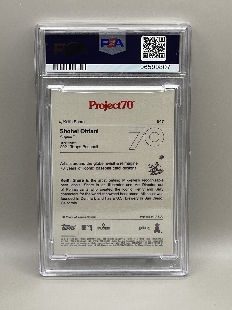 Shohei Ohtani 2021 Topps Project 70 #547 by Keith Shore PSA