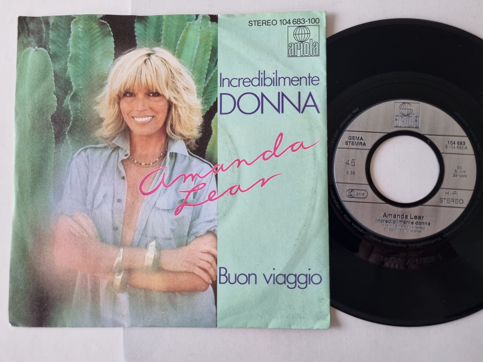 Amanda Lear - Incredibilmente Donna 7'' Vinyl Germany